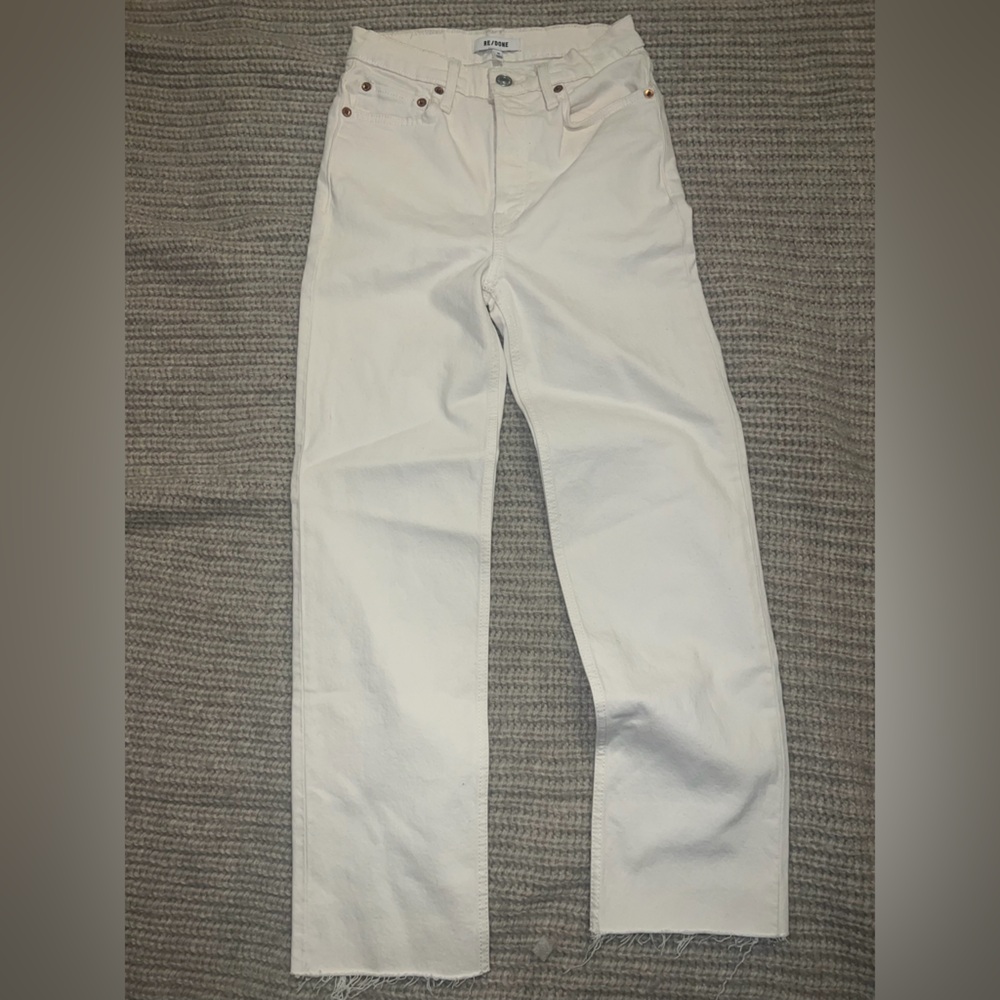 Re/Done White Denim Interior Label Detail - Picture 3 of 9